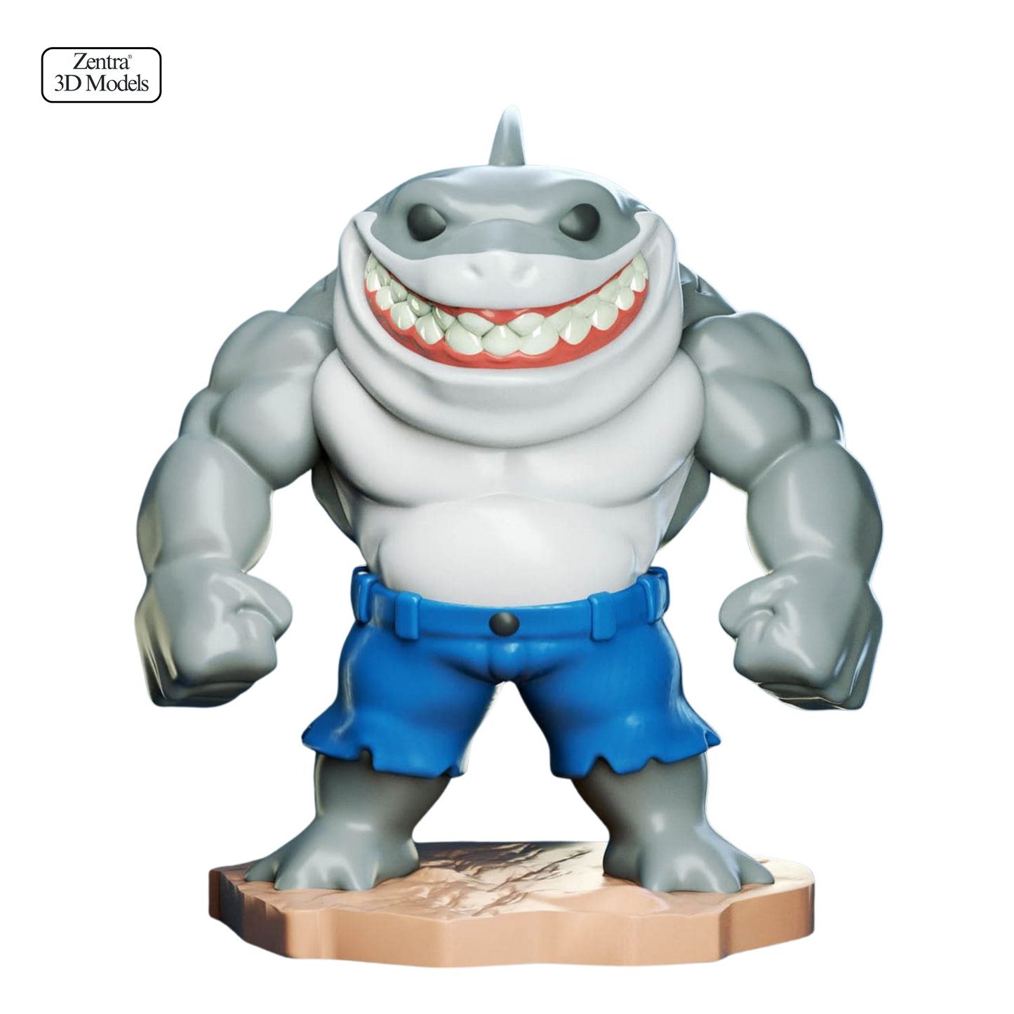 King Shark STL – Cartoon DC 3D Print Figure