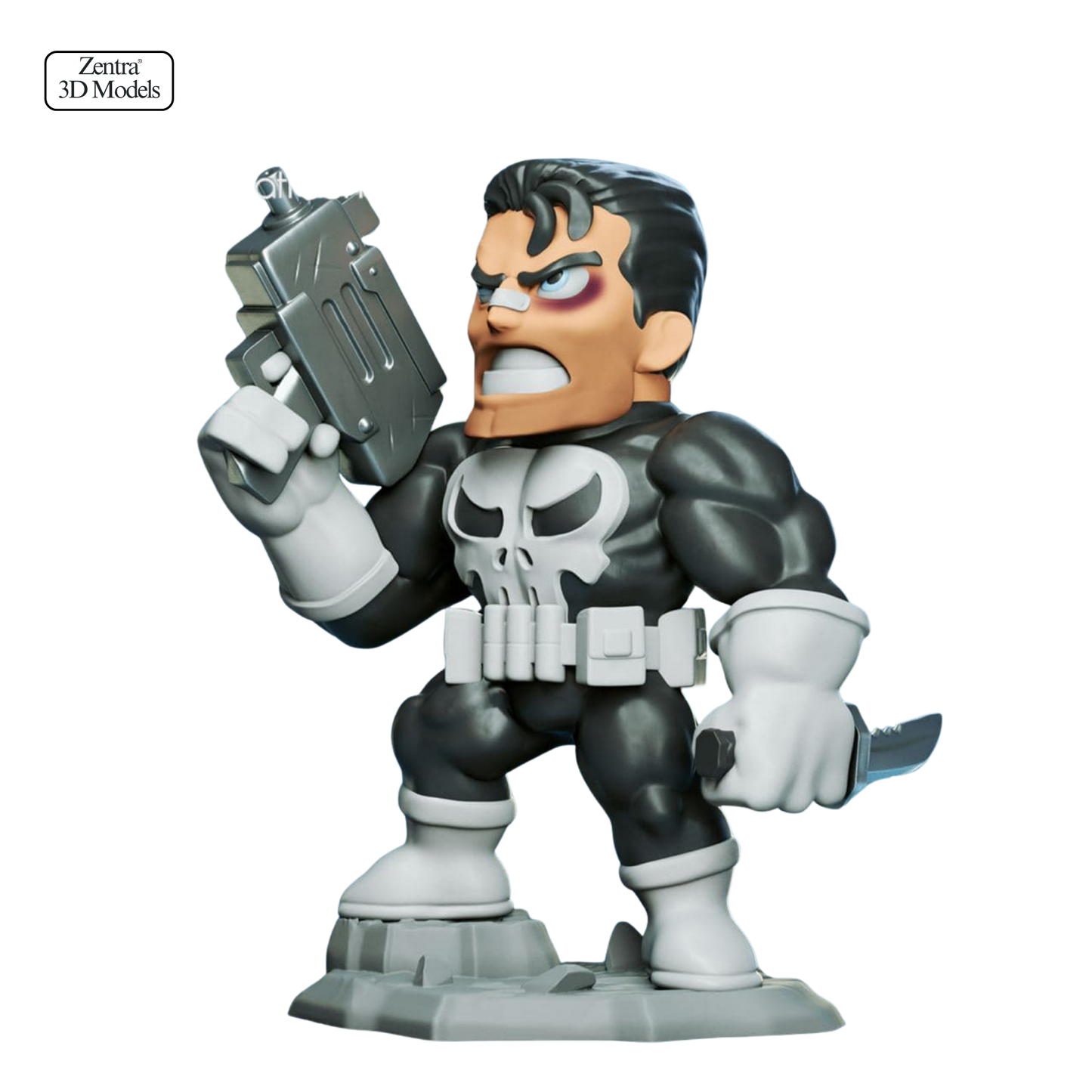 Punisher STL File – Marvel 3D Print Model