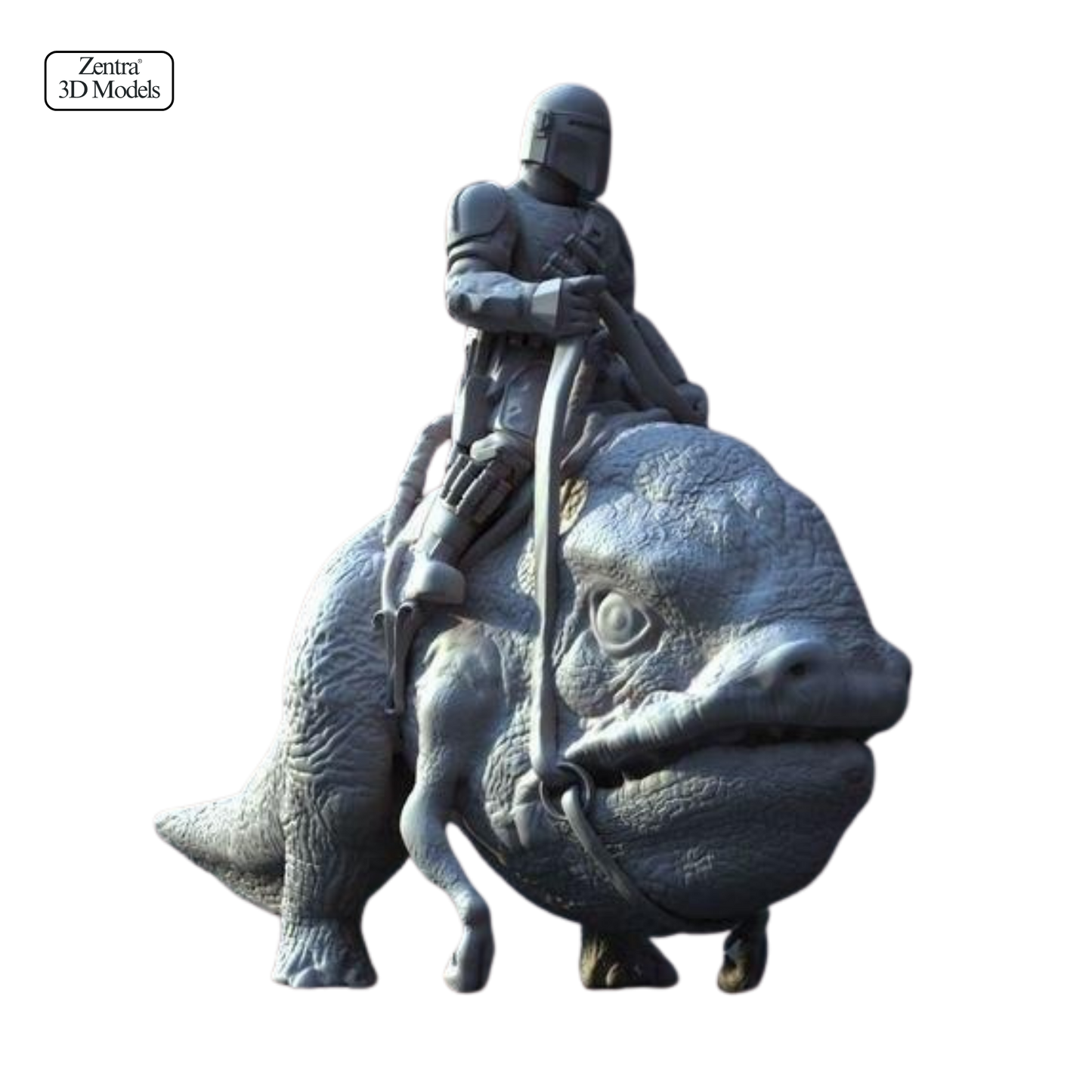 Mandalorian Riding Blurrg STL