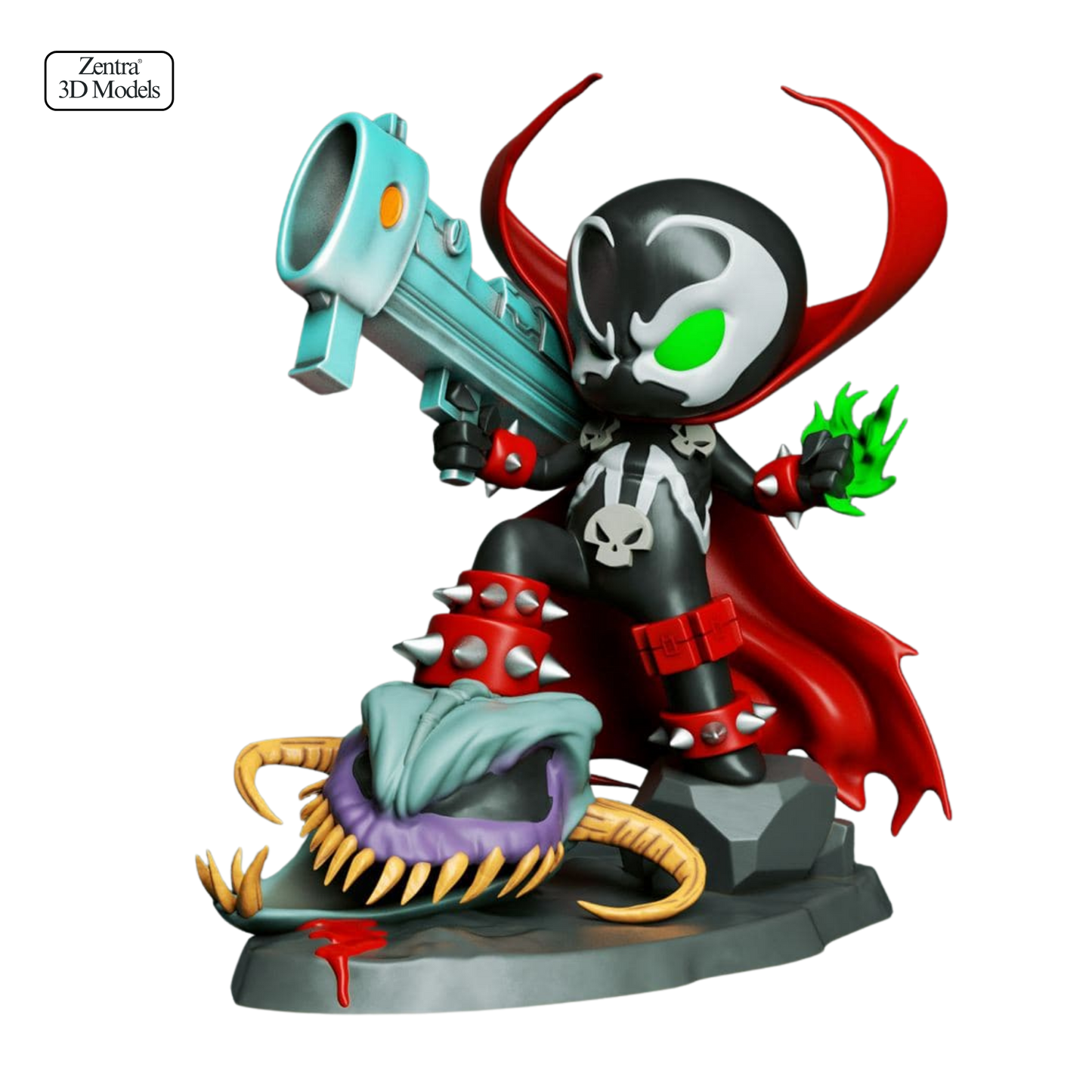 Chibi Spawn with Monster Head Base