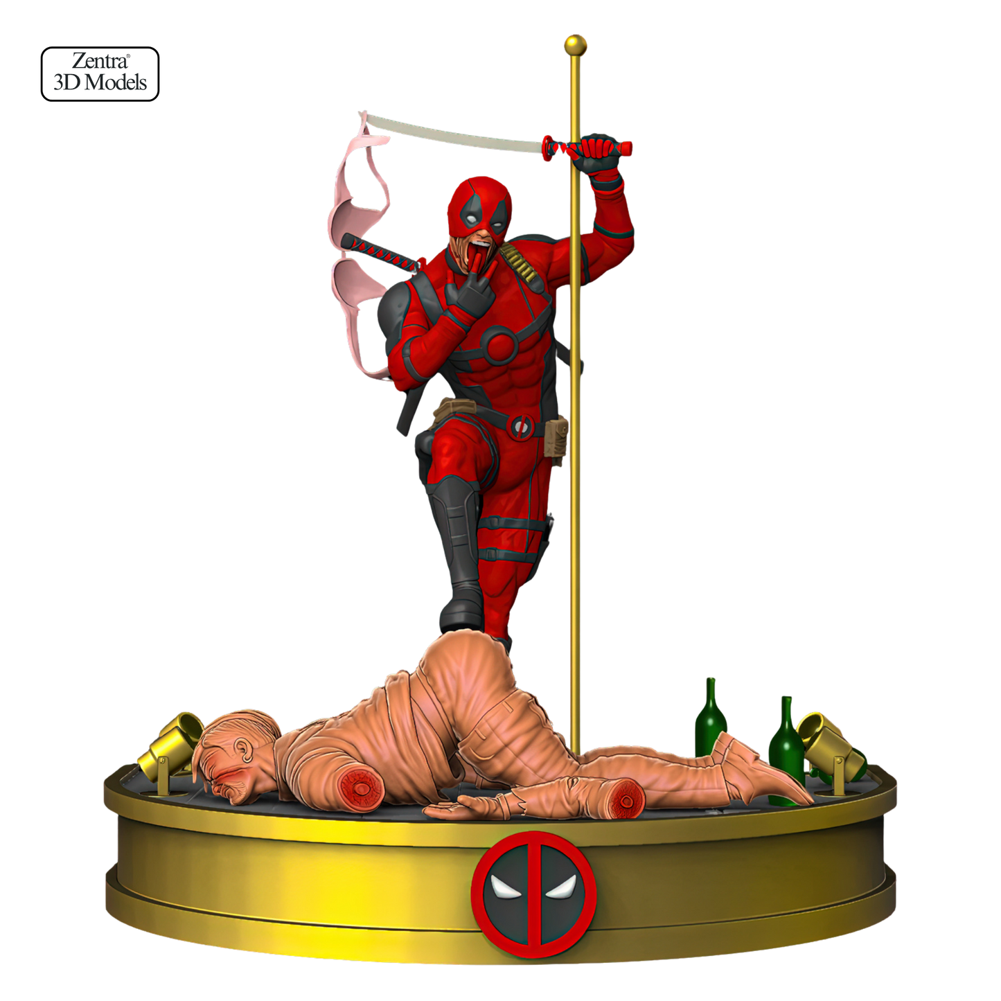 Deadpool Pole Dance STL