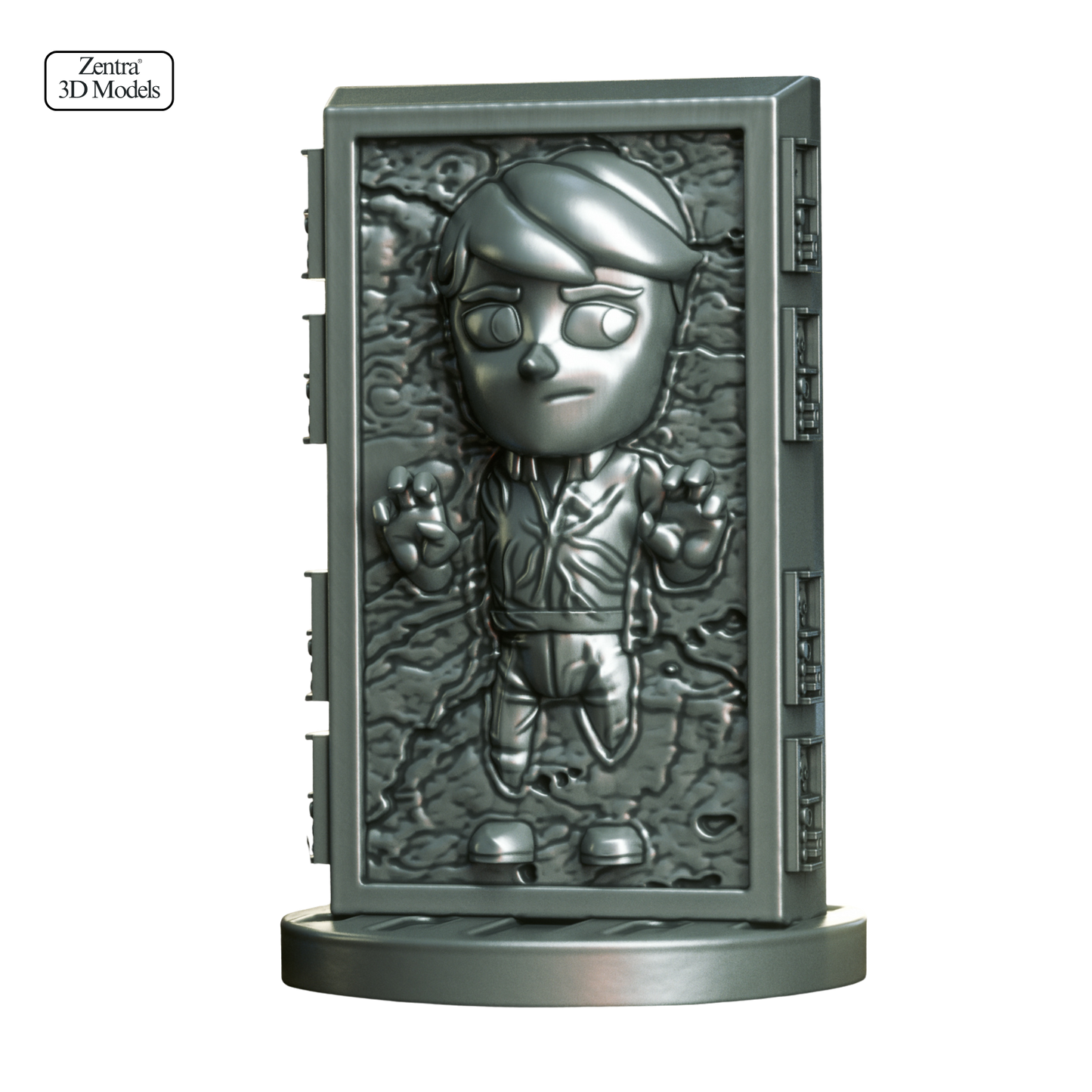 Chibi Silver Han Solo in Carbonite