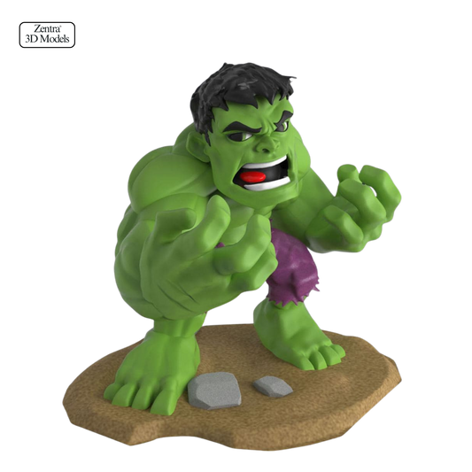 Hulk Chibi 3D Printed Figurine