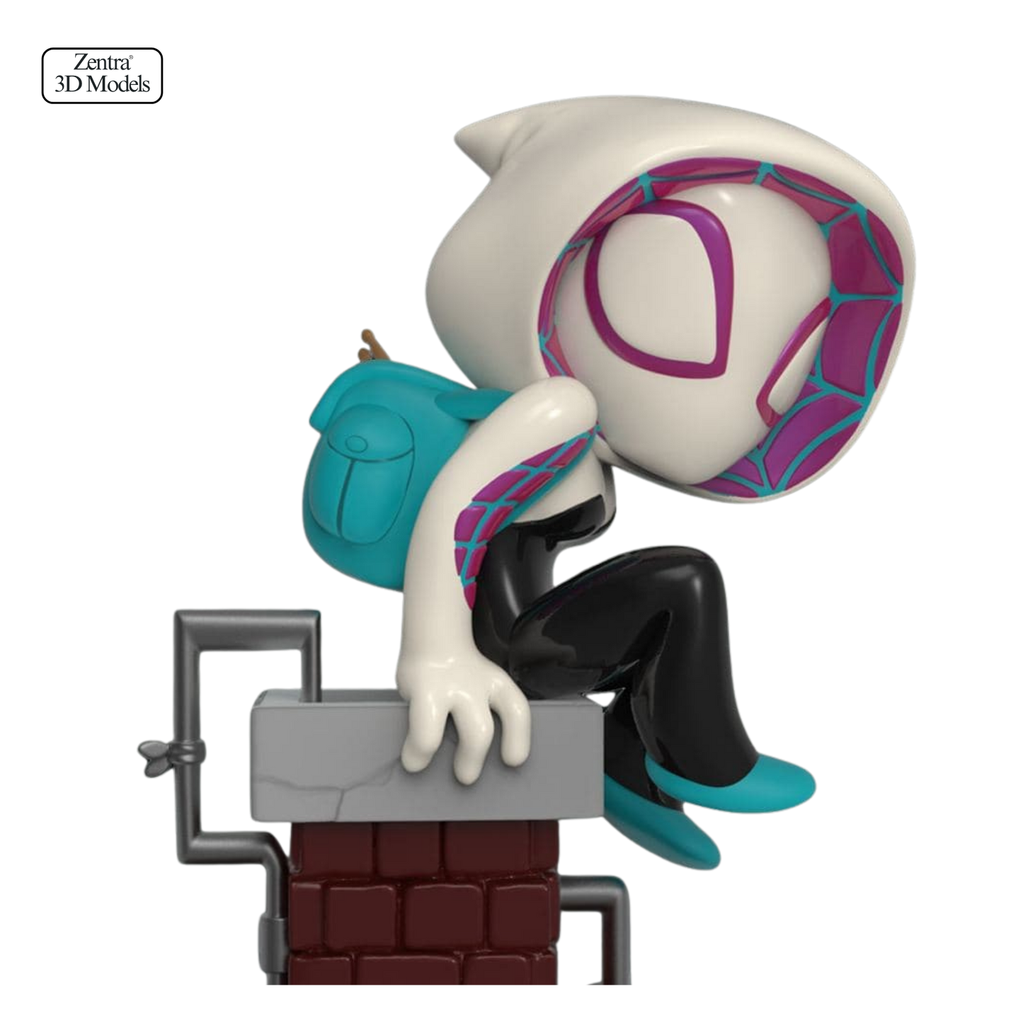 Spider-Gwen Chibi Rooftop