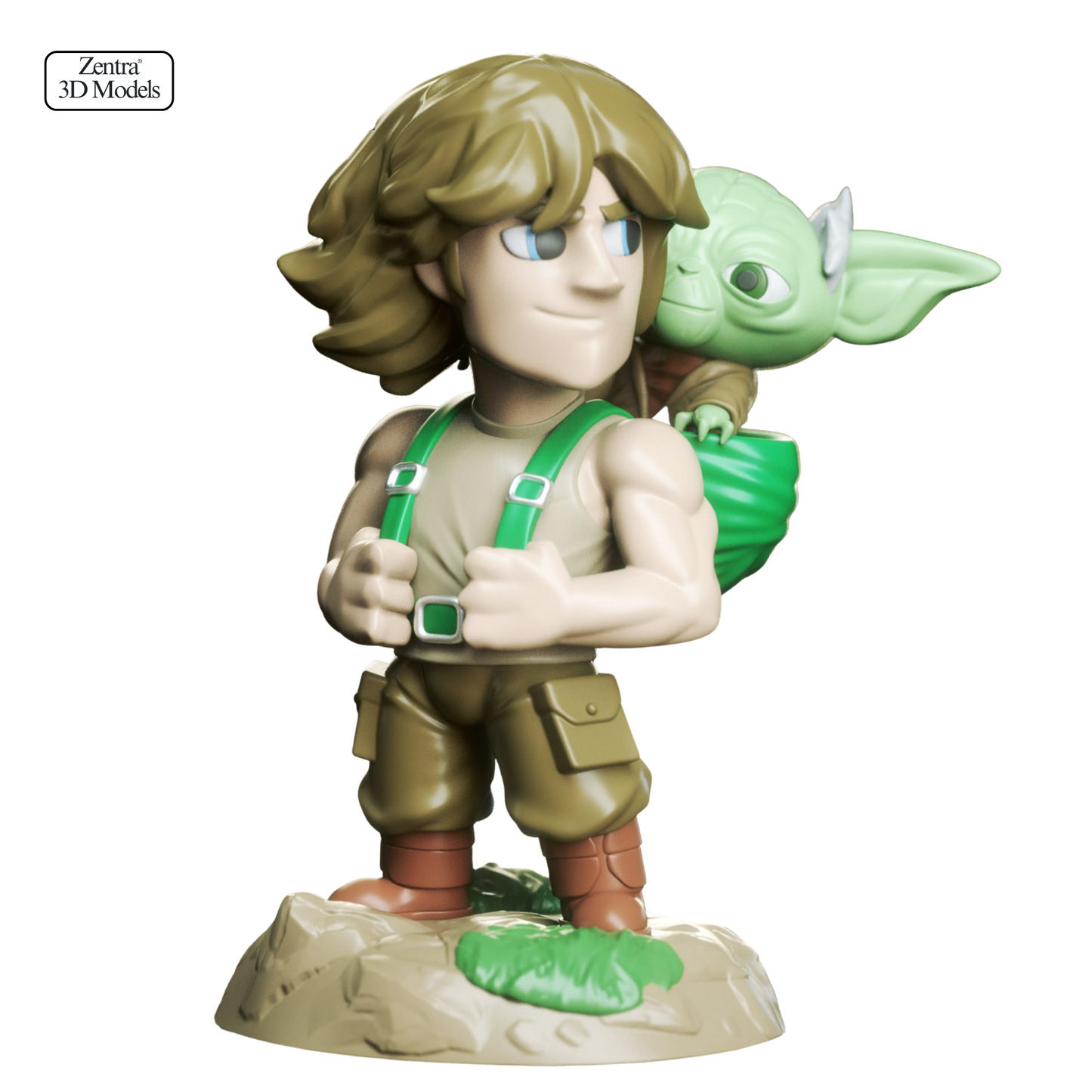 Luke & Yoda Training STL – Star Wars 3D Print Figure