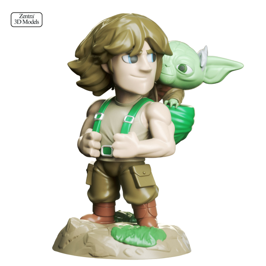 Luke & Yoda Training STL – Star Wars 3D Print Figure