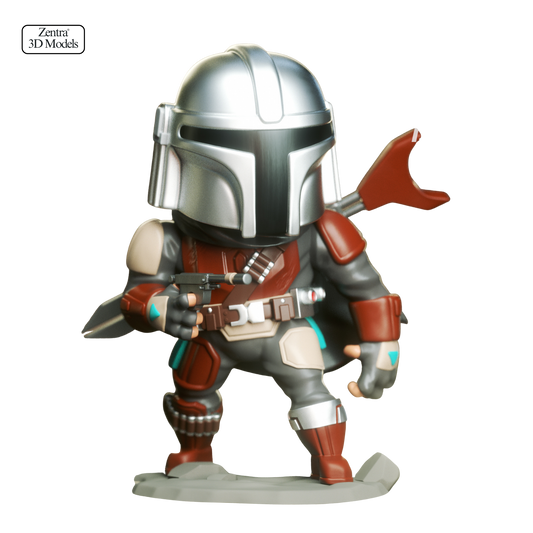 The Mandalorian Chibi STL Model | 3D Print Star Wars Figure