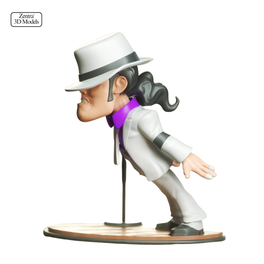 Smooth Criminal Dancer STL File | 3D Print Leaning Pose Figure
