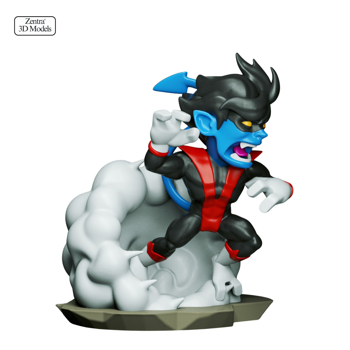 Nightcrawler 3D Print STL – Chibi Marvel Figurine