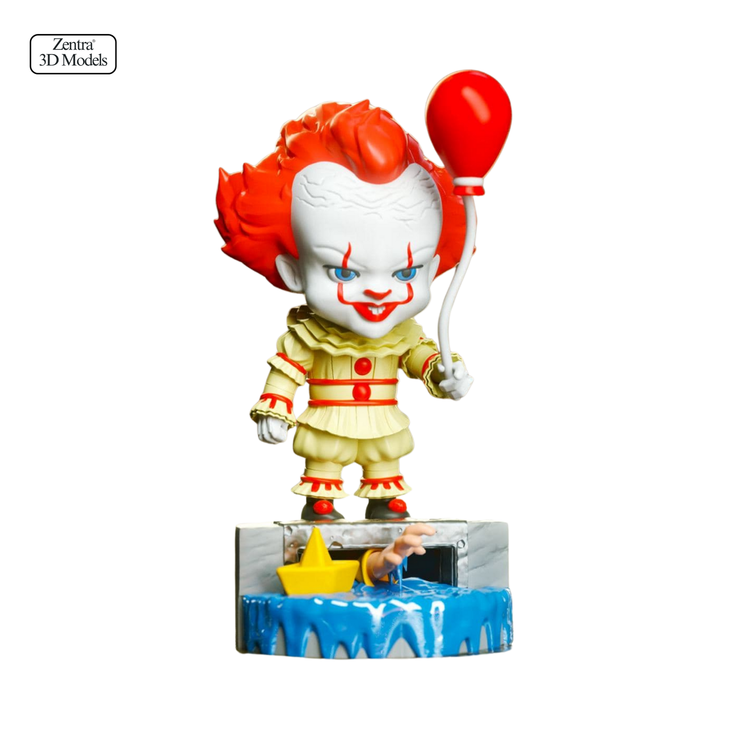 Pennywise IT 3D Print STL – Creepy Clown Figurine