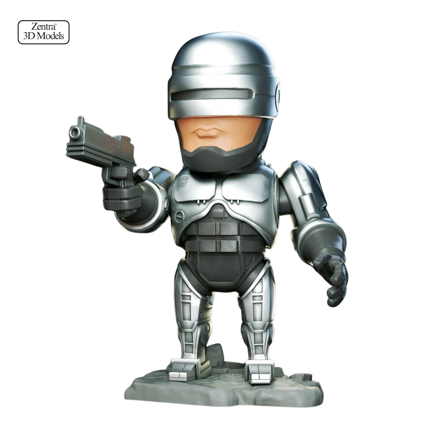 Robocop STL 3D Print Model – Futuristic Police Cyborg Figurine
