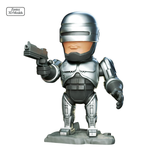 Robocop STL 3D Print Model – Futuristic Police Cyborg Figurine