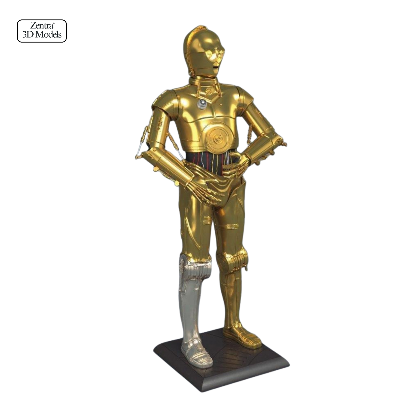 C-3PO STL File | Star Wars Droid 3D Print Model