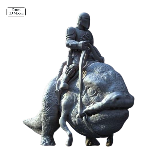 Mandalorian Riding Blurrg STL